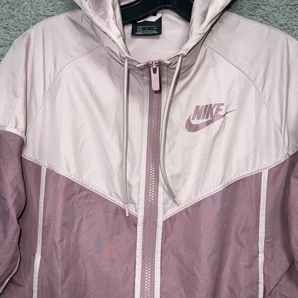 Nike Windrunner Jacket Women's Size S Pink / Mauve Hooded Full Zip Windbreaker - Picture 5 of 10